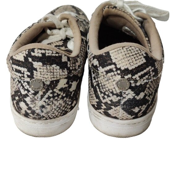 Steve Madden Snake Skin Print Brown Sneakers Fabric Women Size 8.5 M Lace Up - Picture 8 of 10